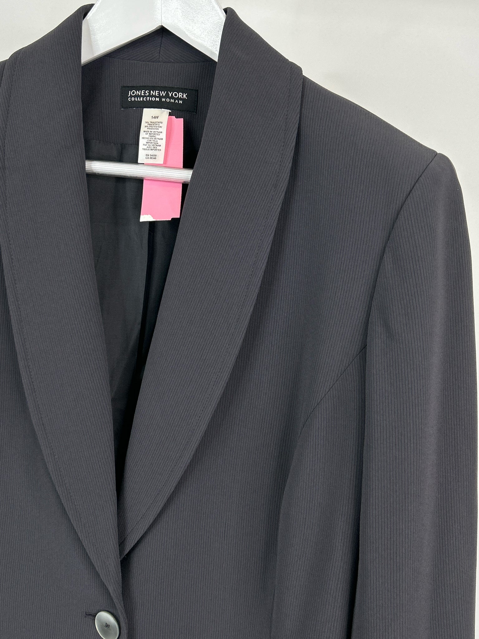 JONES NEW YORK Size 14W Gray Women 2-Piece w/pants