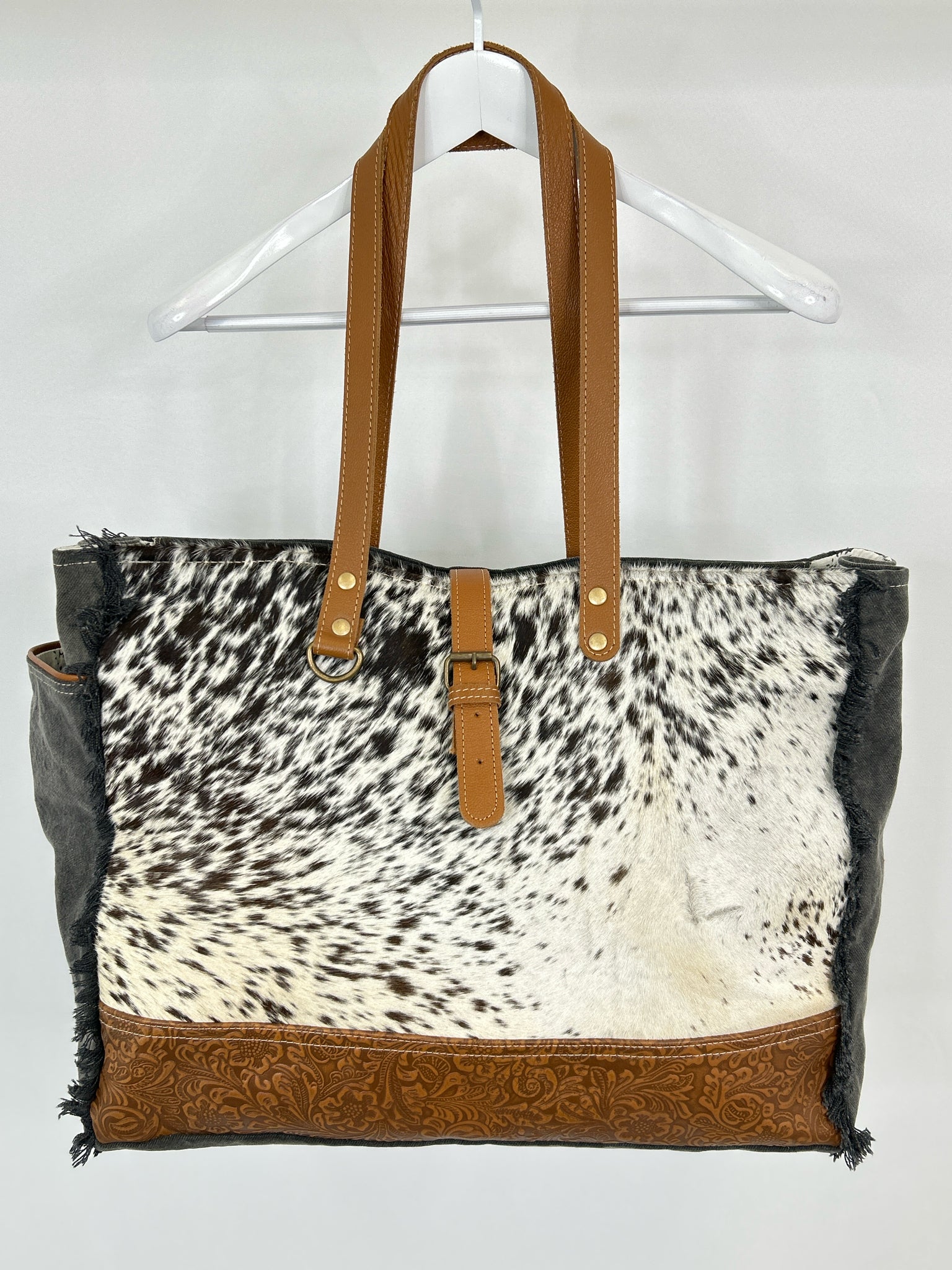 MYRA BAG Grey and white Women Tote