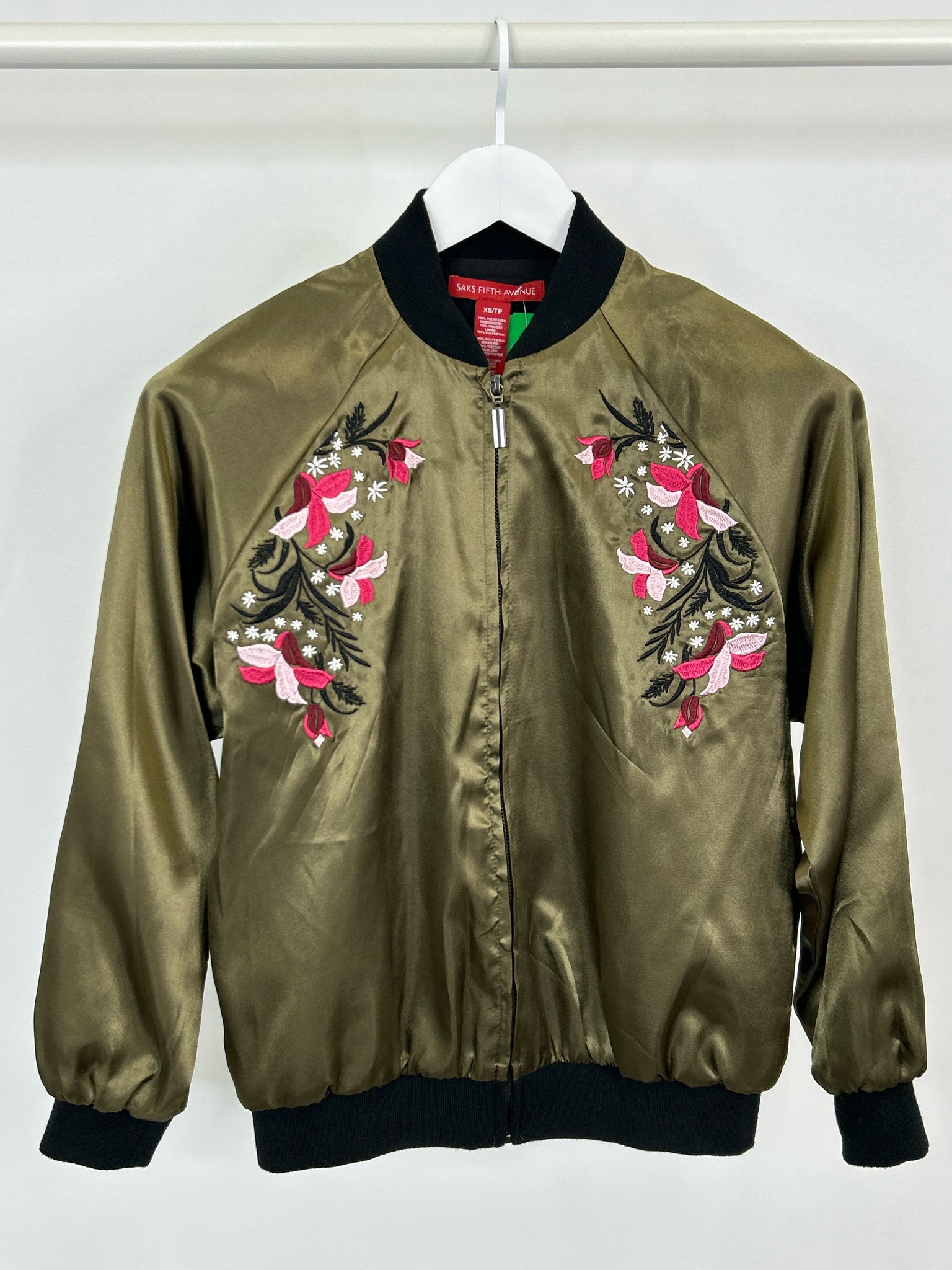 SAKS FIFTH AVENUE Size XS ARMY GREEN Women Jacket