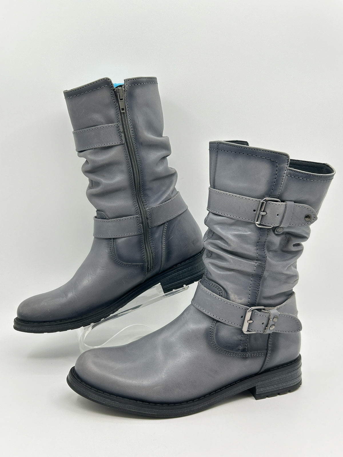 ERIC MICHAEL Size 39/9 Grey Women Boots
