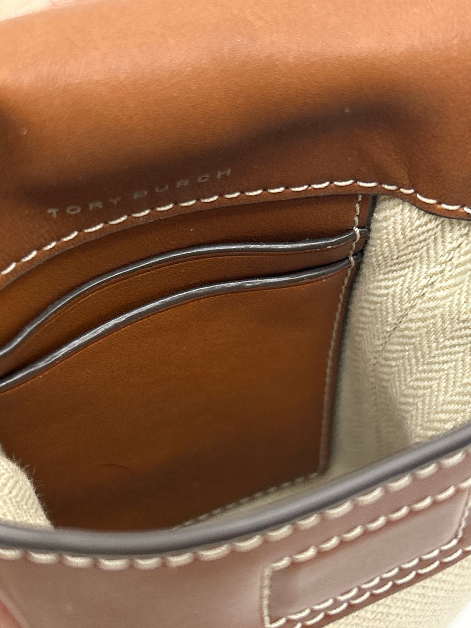 TORY BURCH Canvas and Tan Women Purse