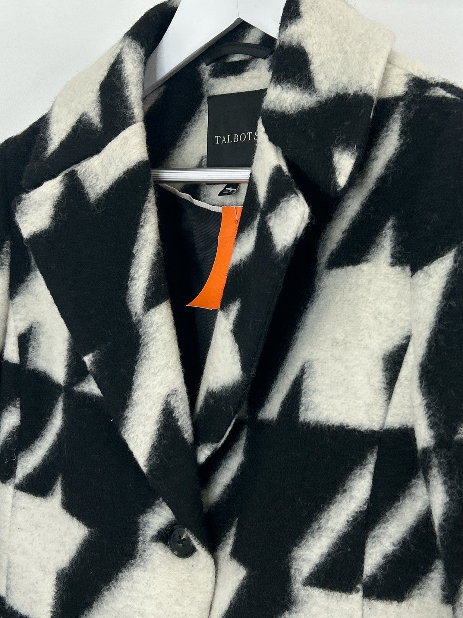 TALBOTS Size 6 White & Black Women Coat