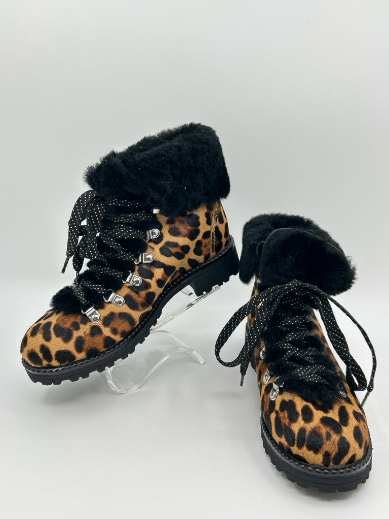 J CREW Women Size 7M Animal Print Booties NWT