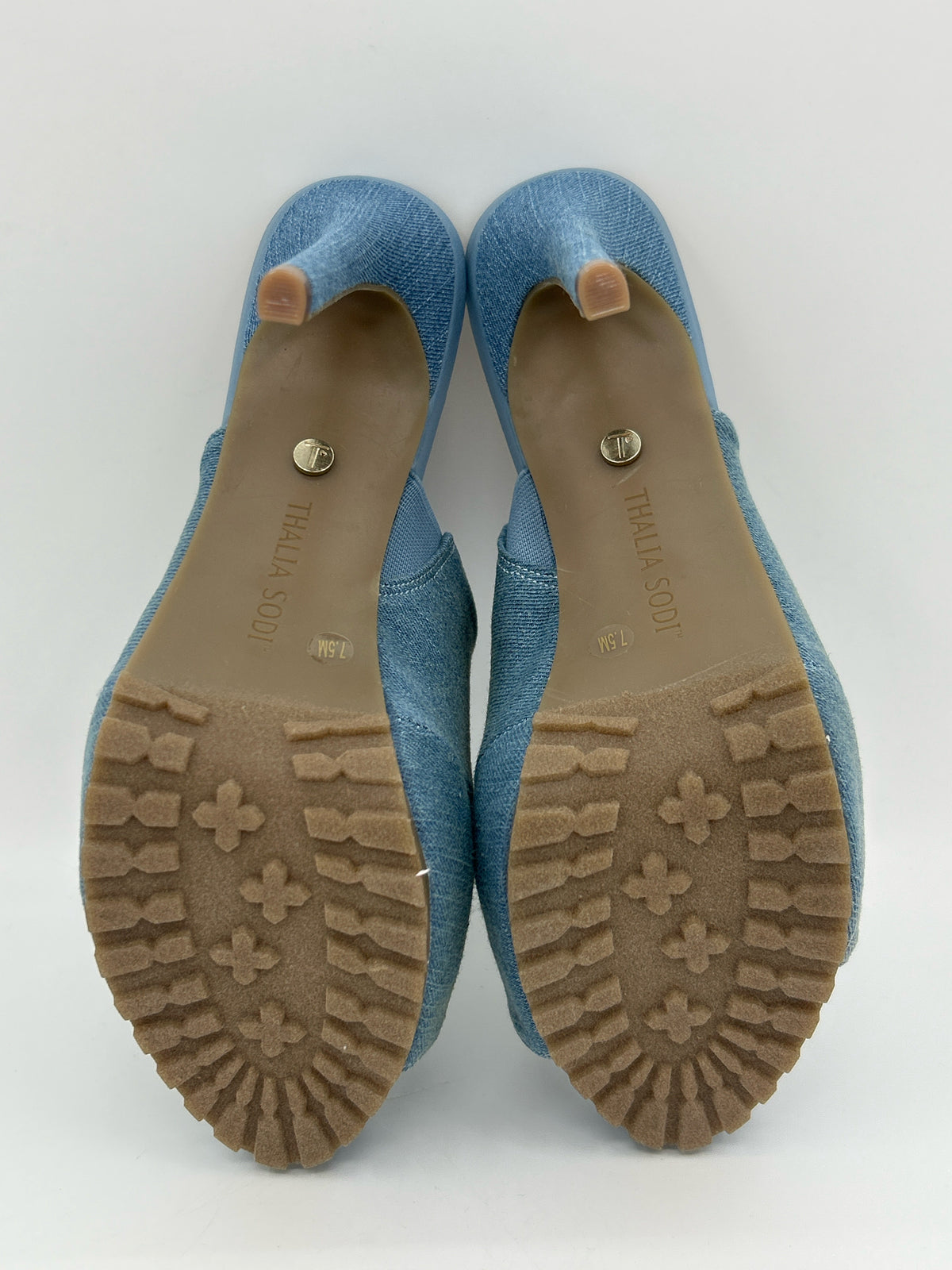 THALIA SODI Size 7.5 BLUE DENIM Women Pumps