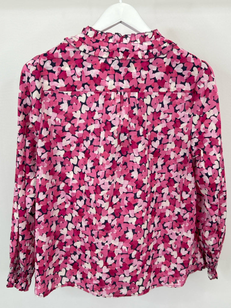 TALBOTS Size LP Pink Print Blouse