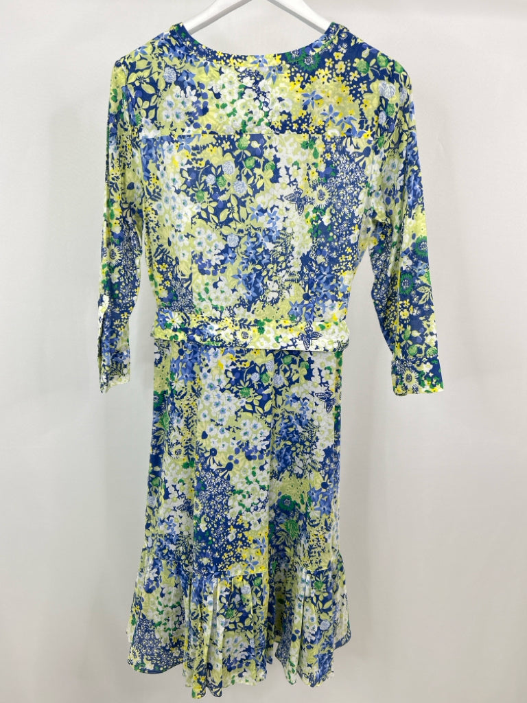 TALBOTS Women Size 12 YELLOW FLORAL Dress