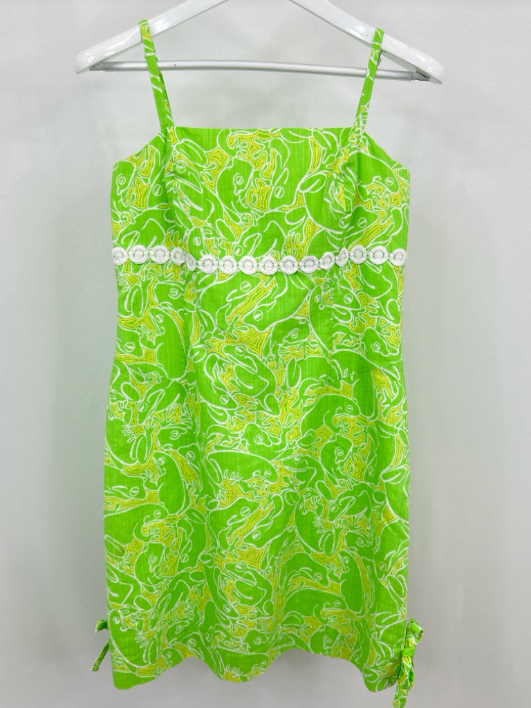 LILLY PULITZER Women Size 10 Green Print Dress