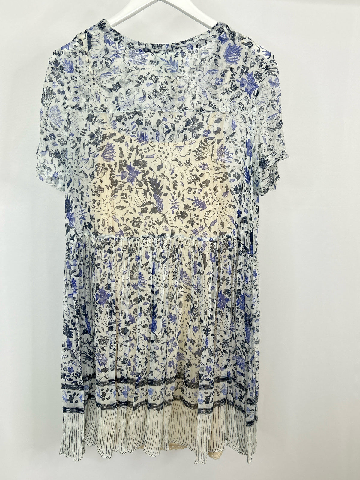MAEVE Size 12 WHITE AND BLUE Women Dress