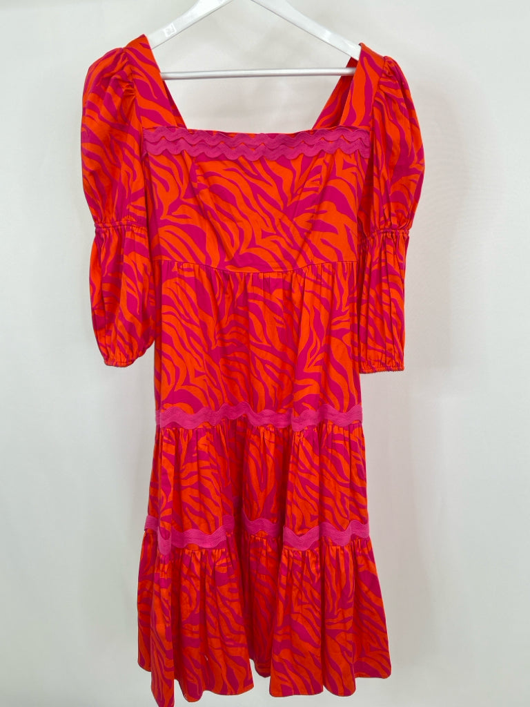 ALDEN ADAIR Size M ORANGE AND PINK Women's Dress