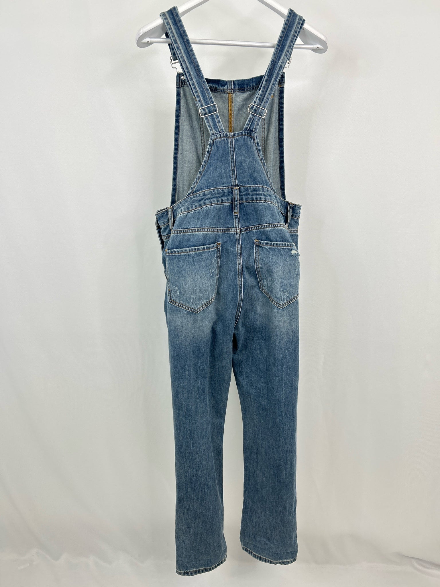 RISEN JEANS Size L BLUE DENIM Women Overall
