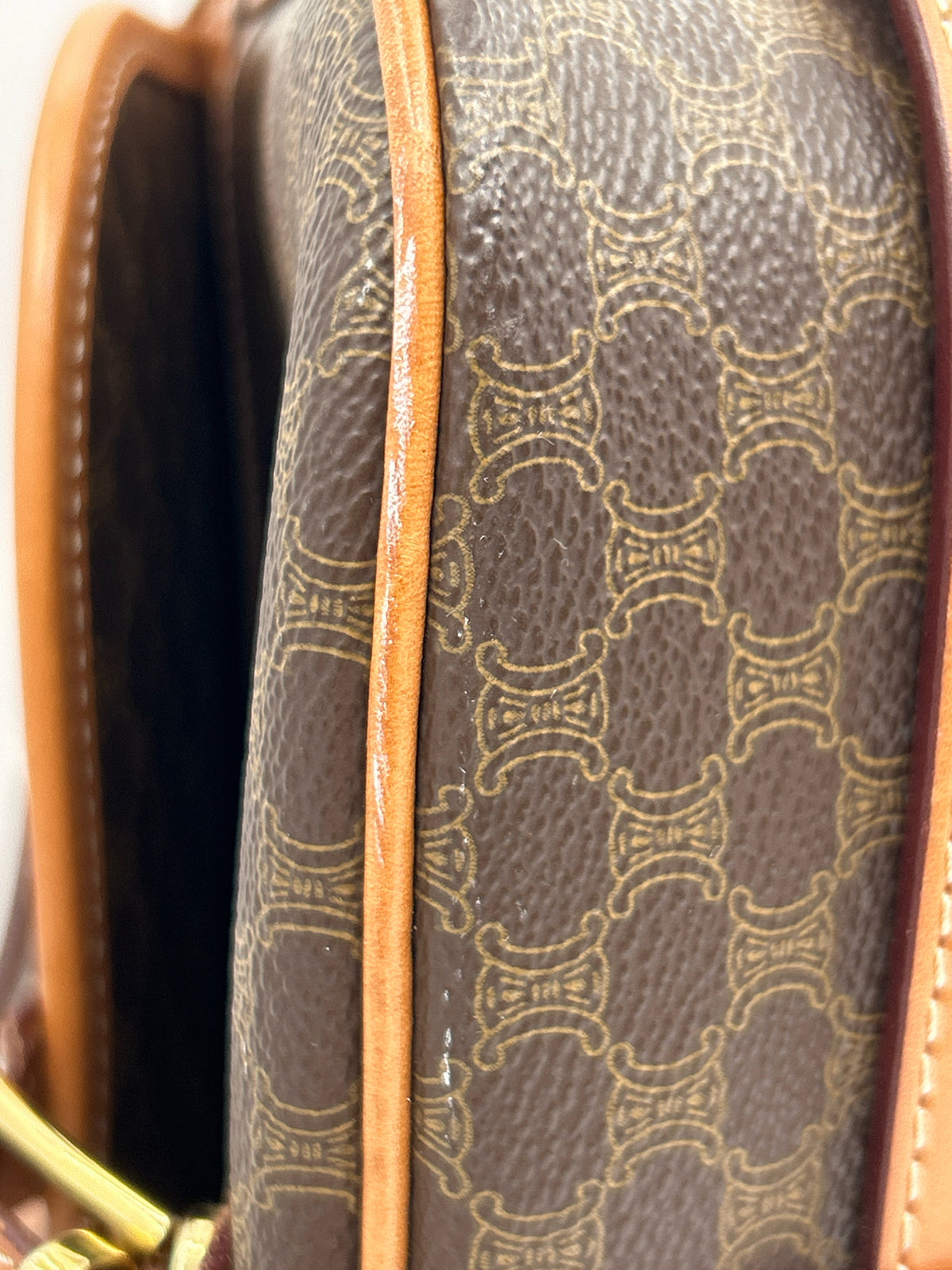 CELINE Brown Print Women Purse