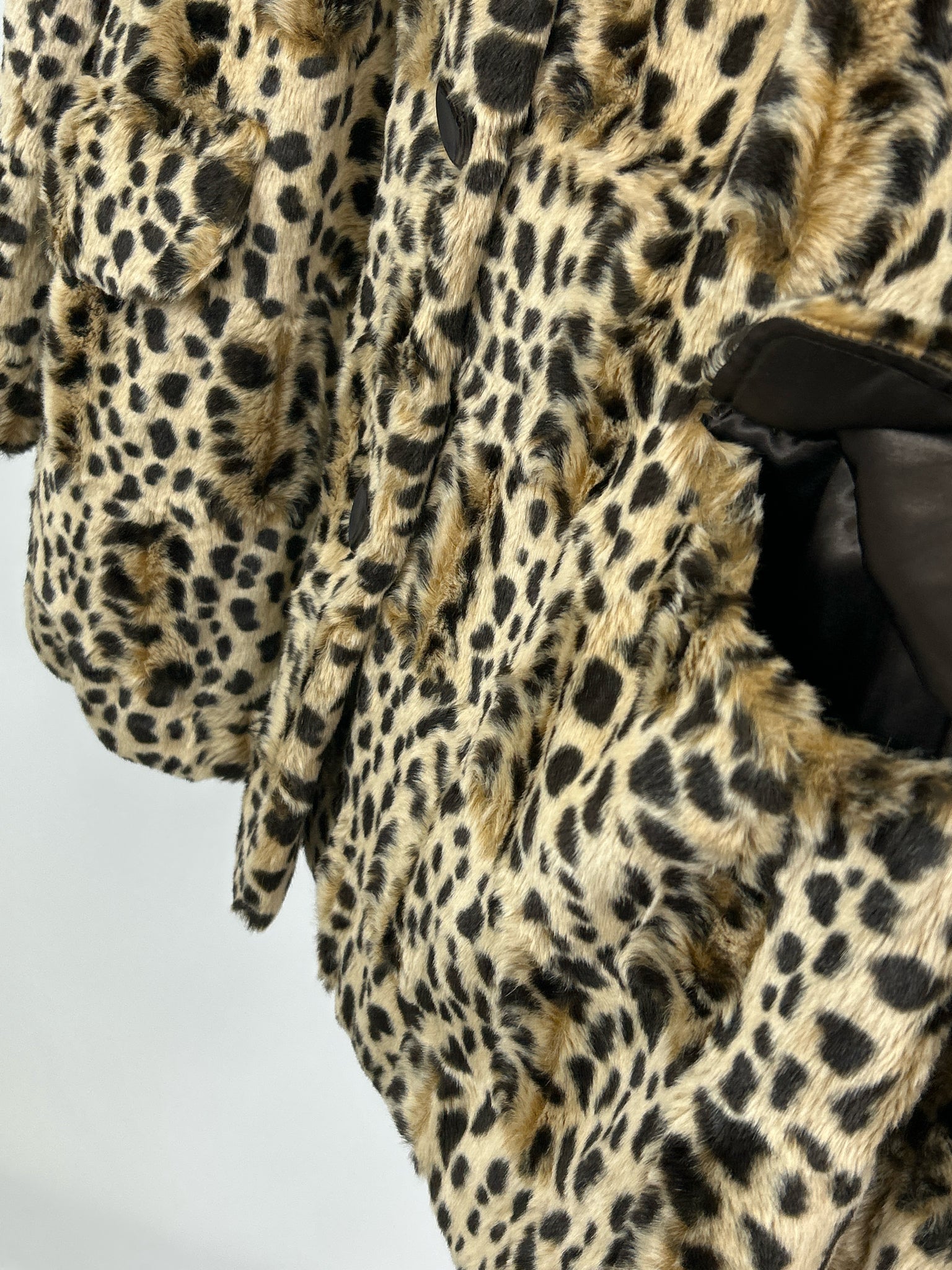 NO BRAND Size L/XL Brown Print Women Coat