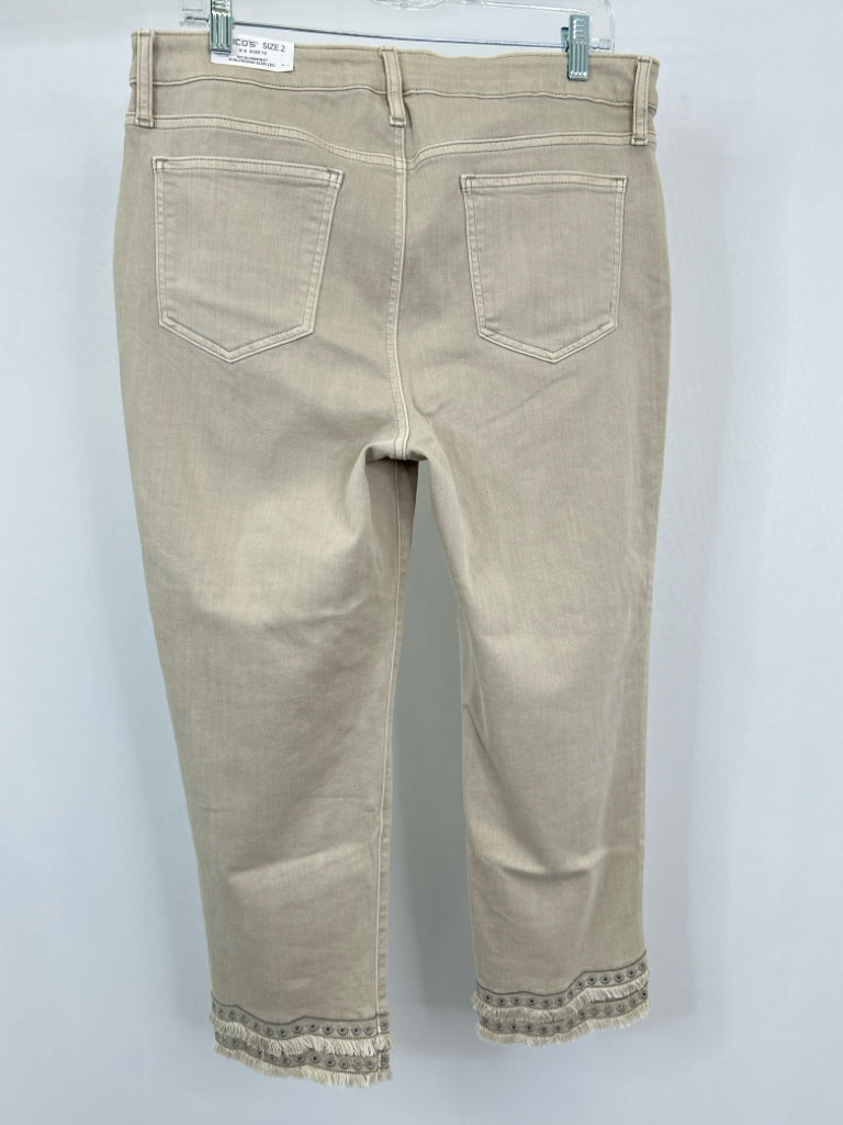 CHICO'S Size 12 Taupe Women's jeans