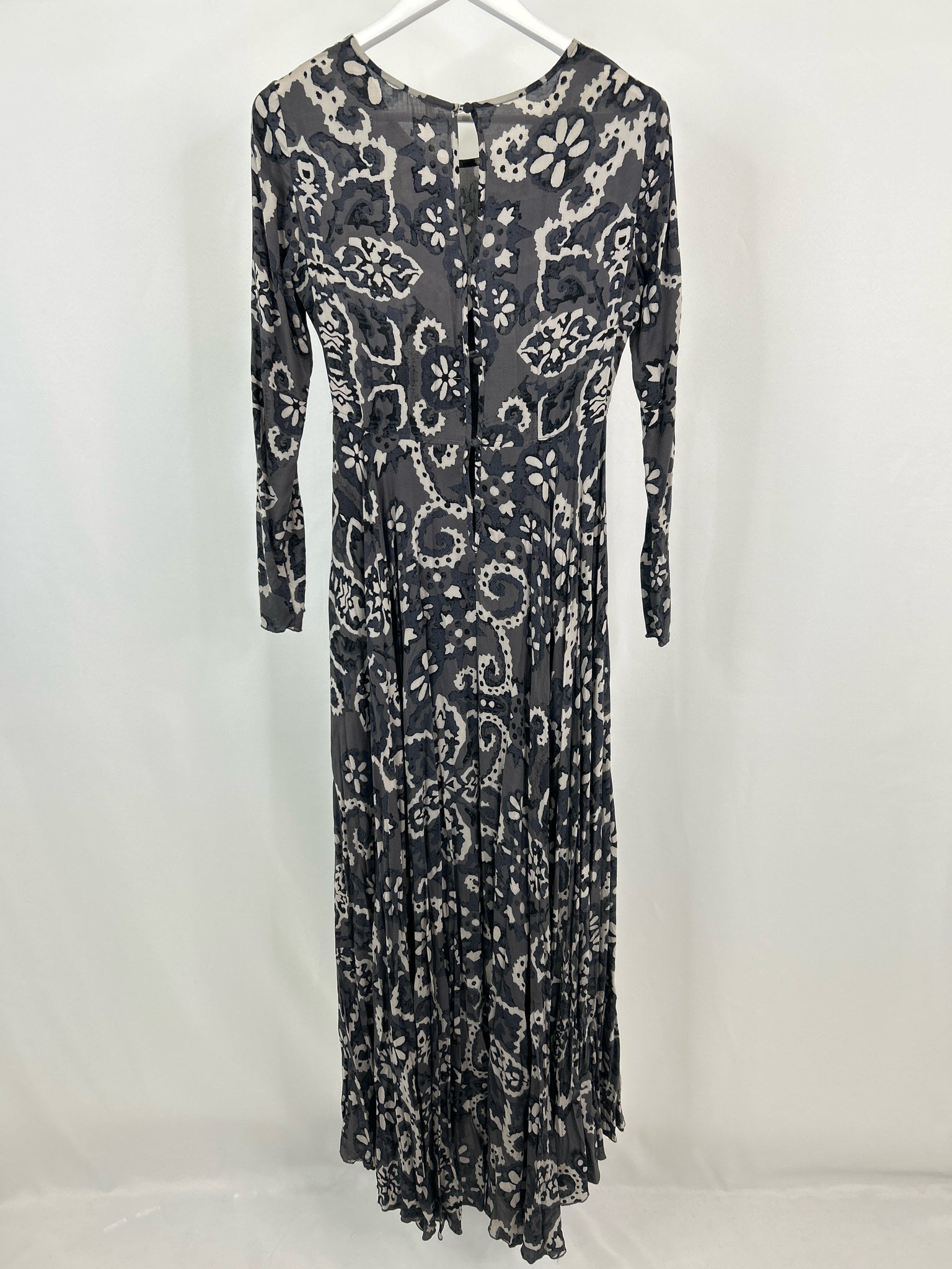 FREE PEOPLE Size S GREY PRINT Women Dress