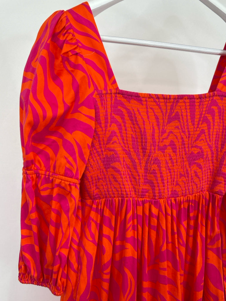 ALDEN ADAIR Size M ORANGE AND PINK Women's Dress