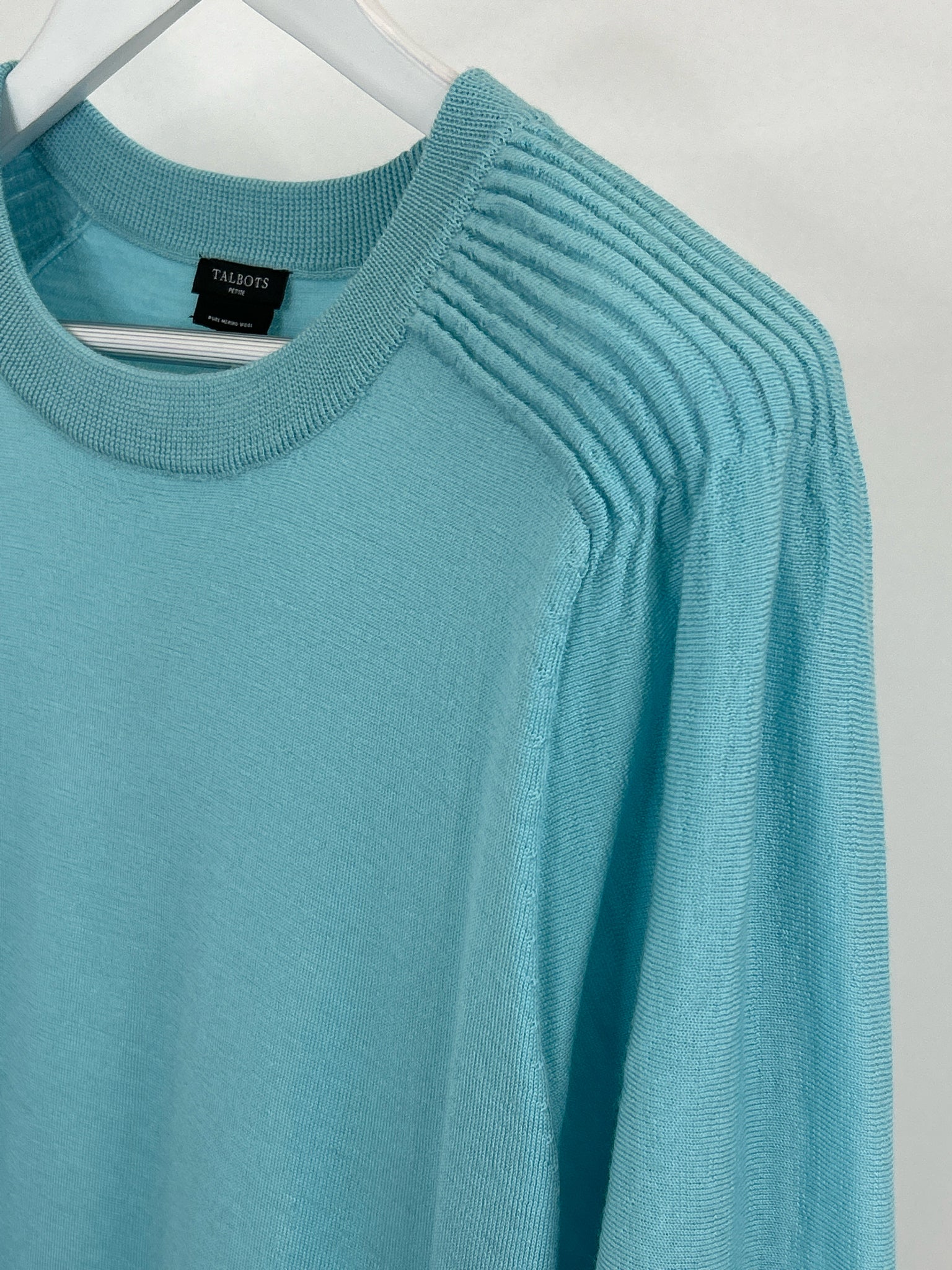 TALBOTS NWT Size XLP AQUA Women Sweater