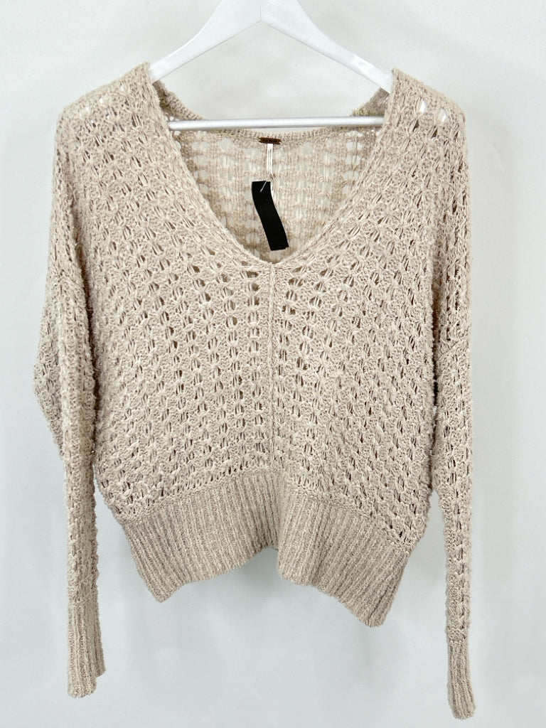 FREE PEOPLE Women Size S Beige Sweater