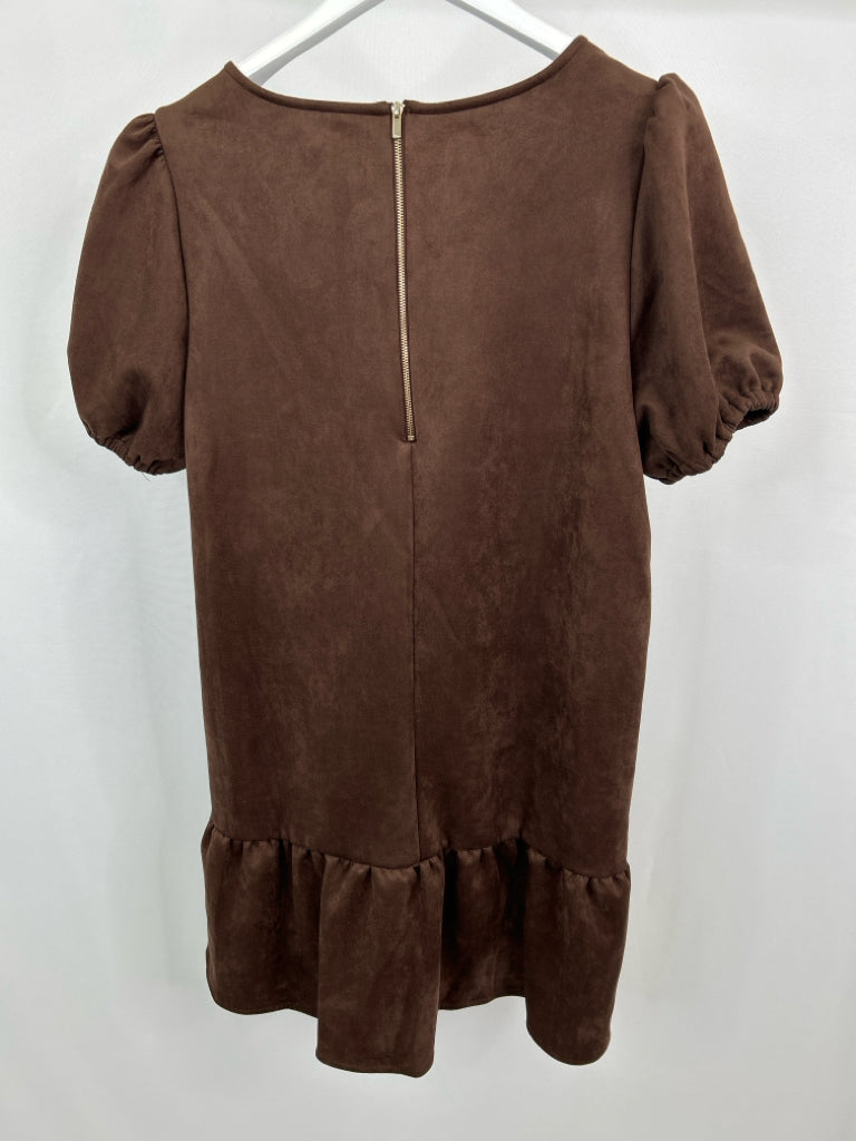 SHARAGANO Women Size 12 Brown Dress