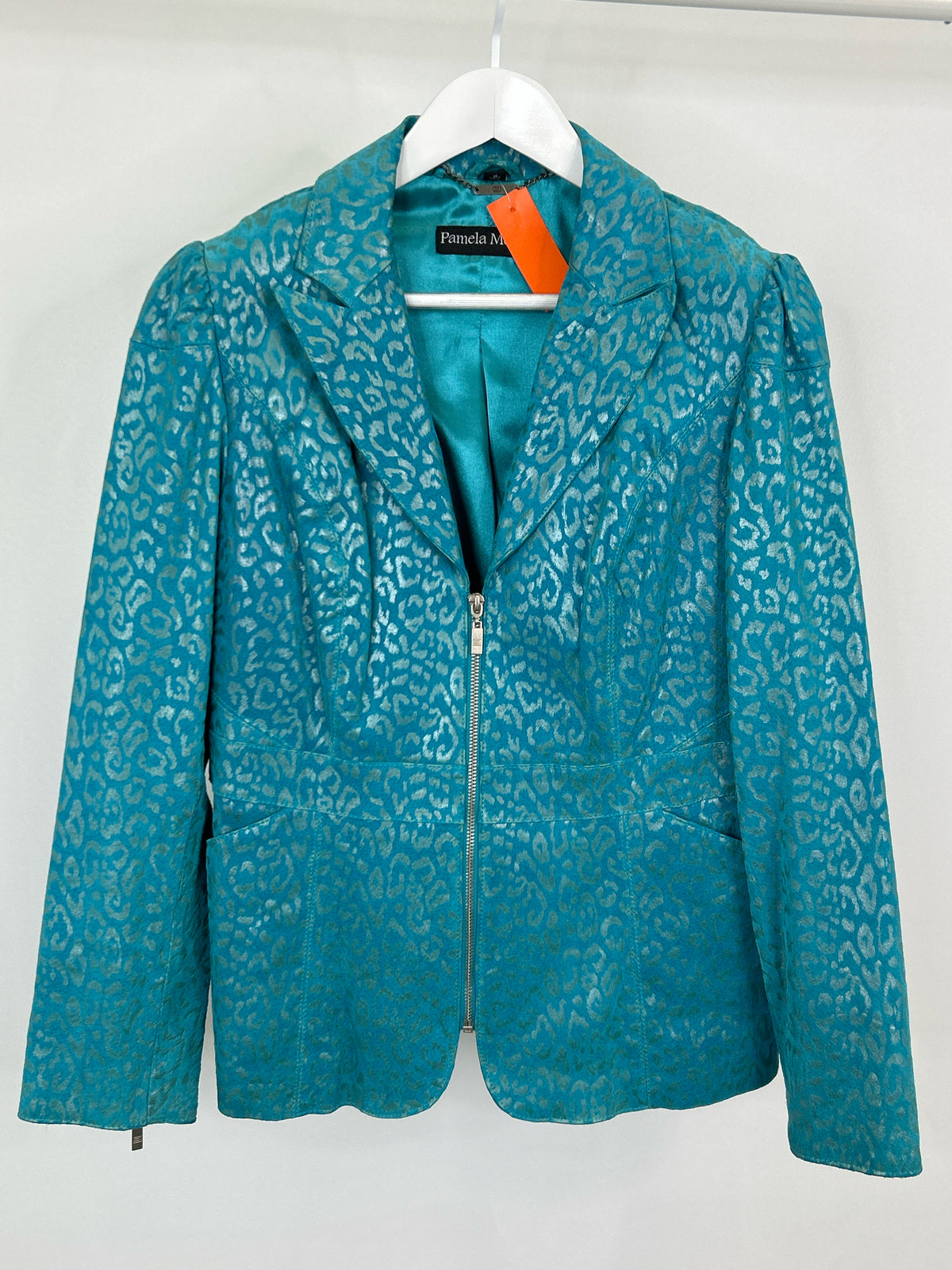 PAMELA MCCOY Size M TURQUOISE Women Jacket