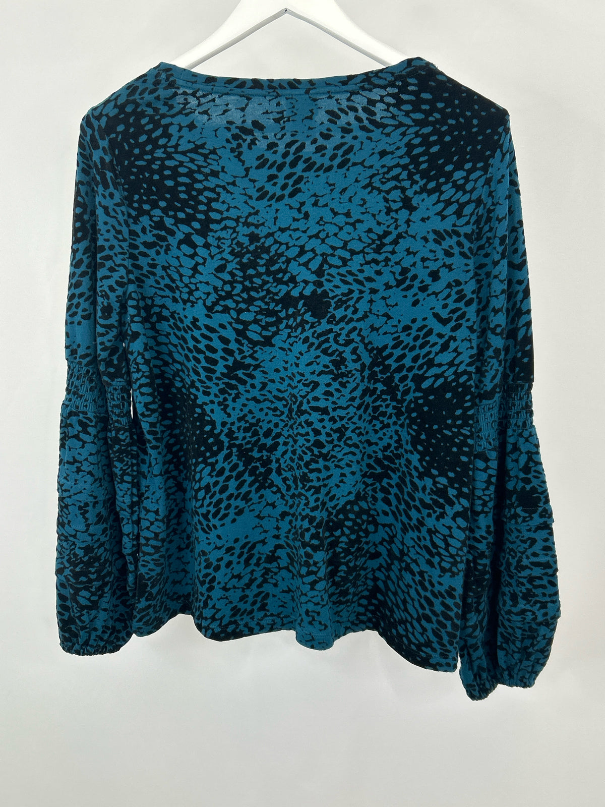 CHICO'S Size L Teal Print Women Top