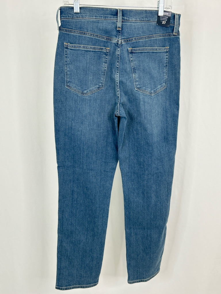 J CREW Women Size 27/4 Blue Denim High Rise Jeans NWT