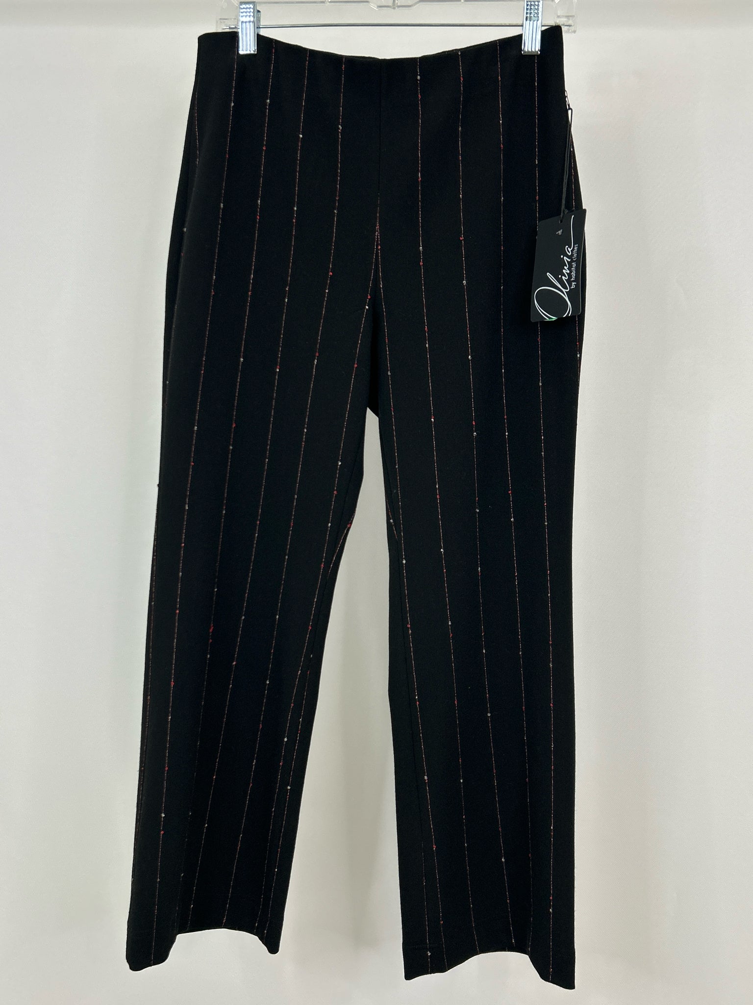 OLIVIA BY HABITAT CLOTHES Size S black striped Women Pants