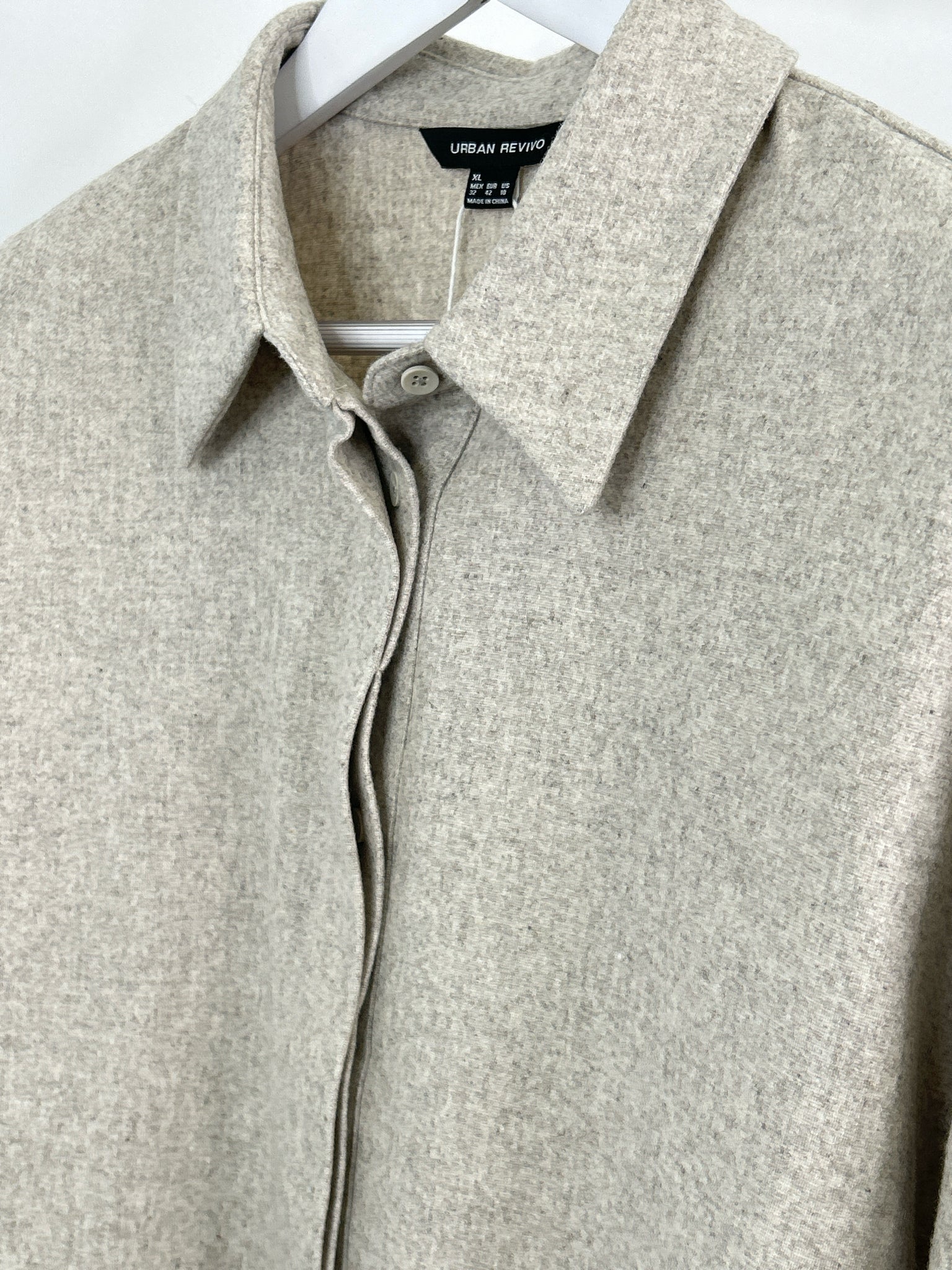 Urban Revivo Size 10 Oatmeal Women Blouse Jacket NWT