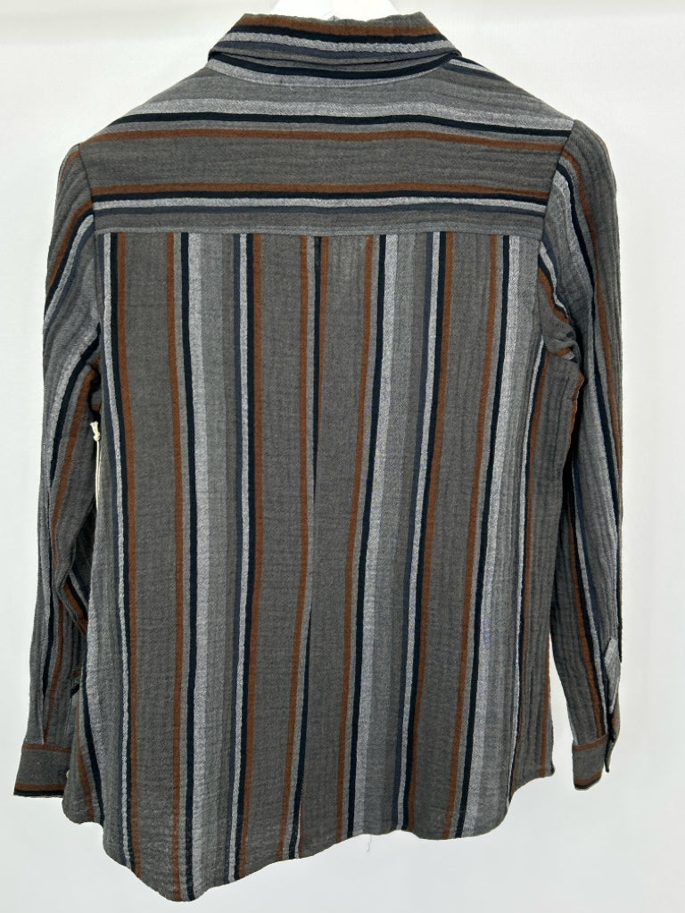 Escape by Habitat Clothes Women Size S GRAY STRIPED Shirt