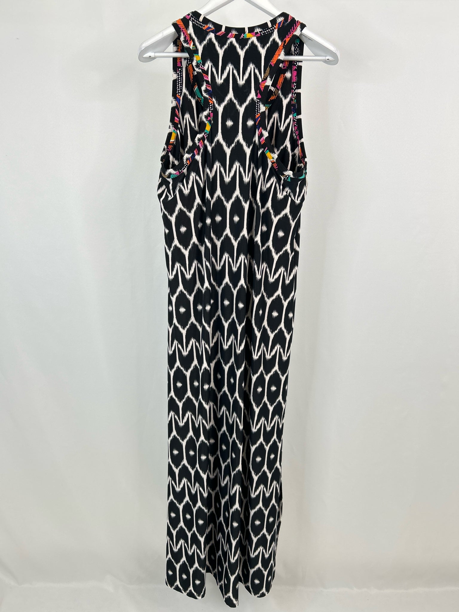 TRINA TURK Size XL Black Print Women Dress