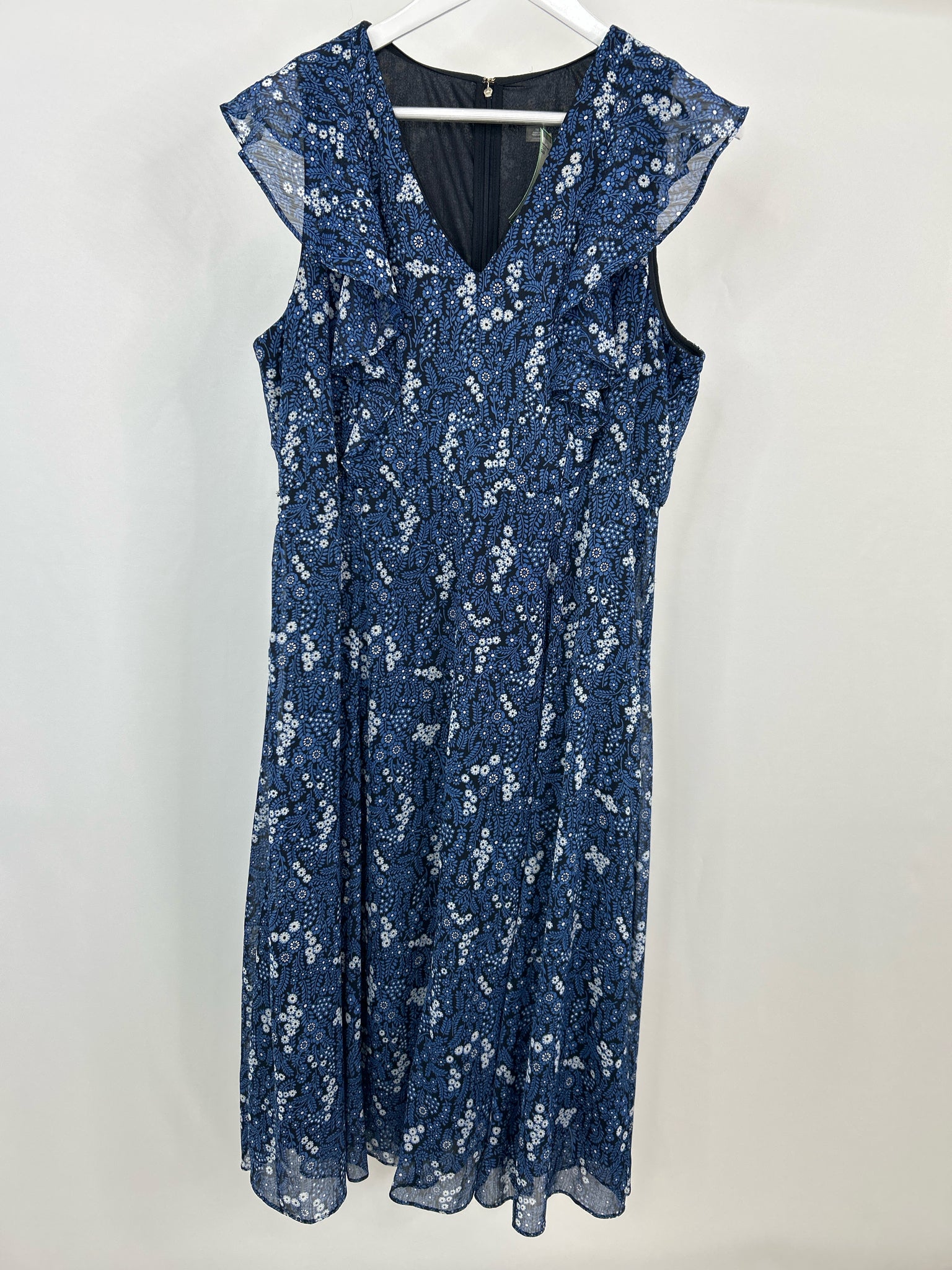 TOMMY HILFIGER Size 16 Blue floral Women Dress