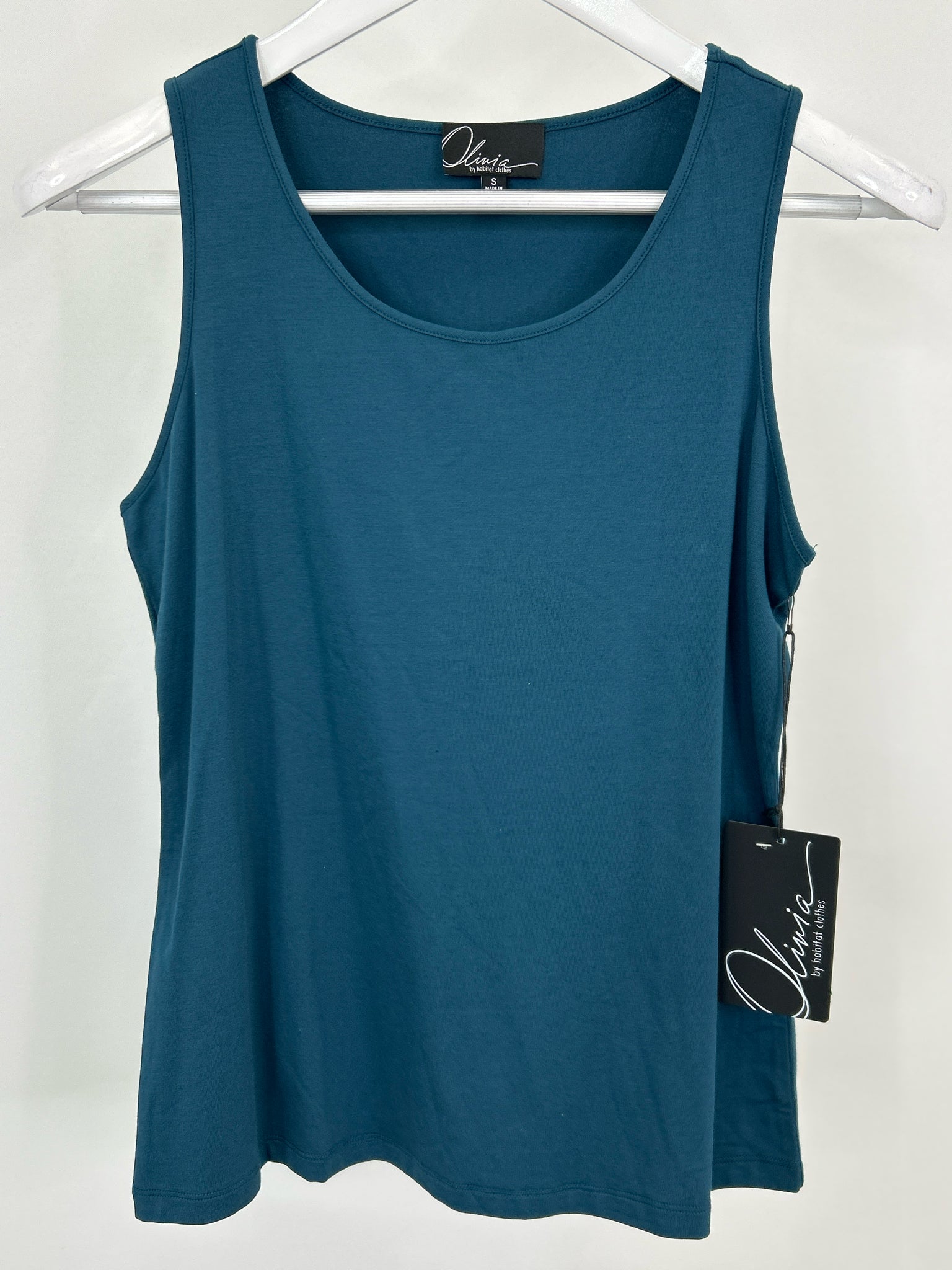 OLIVIA BY HABITAT CLOTHES Size S Blue Women Tank Top