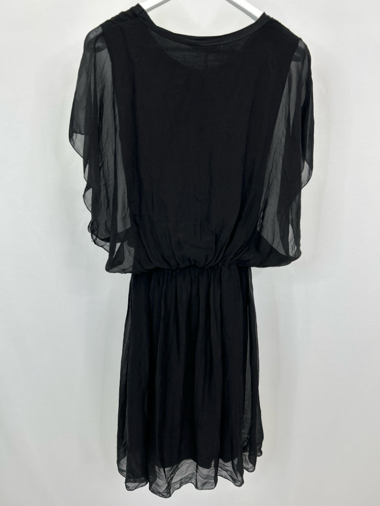 BACI Women Size M Black Silk Dress NWT