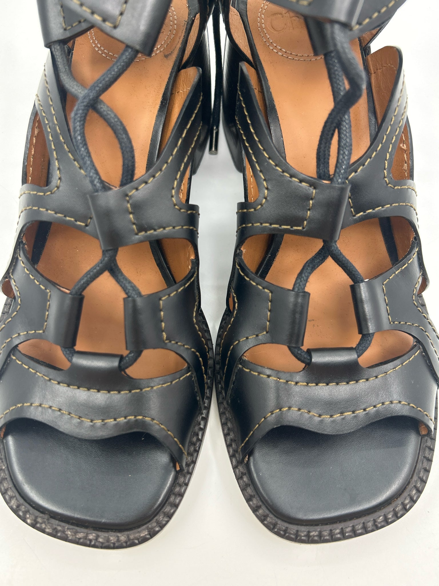 CHLOE Size 38 Black Women Sandal
