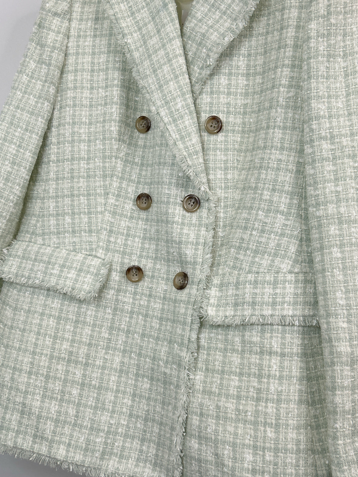 ANN TAYLOR Size 8 MINT AND WHITE Women Blazer