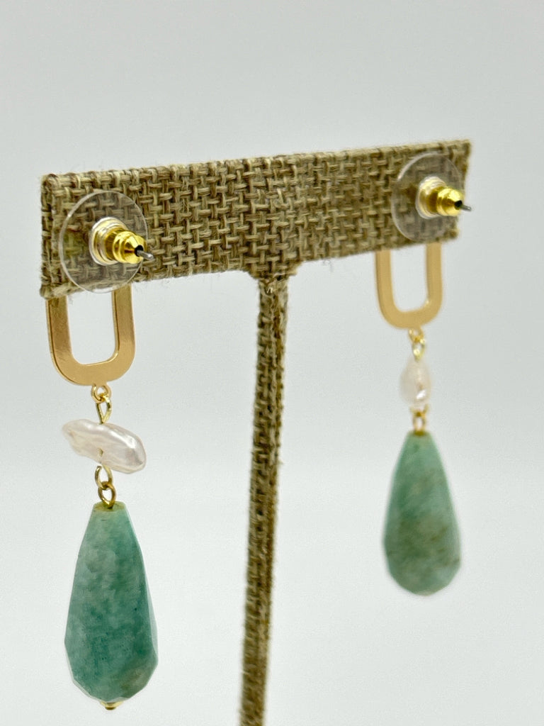 EYE CANDY Women GOLD AND GREEN Earrings