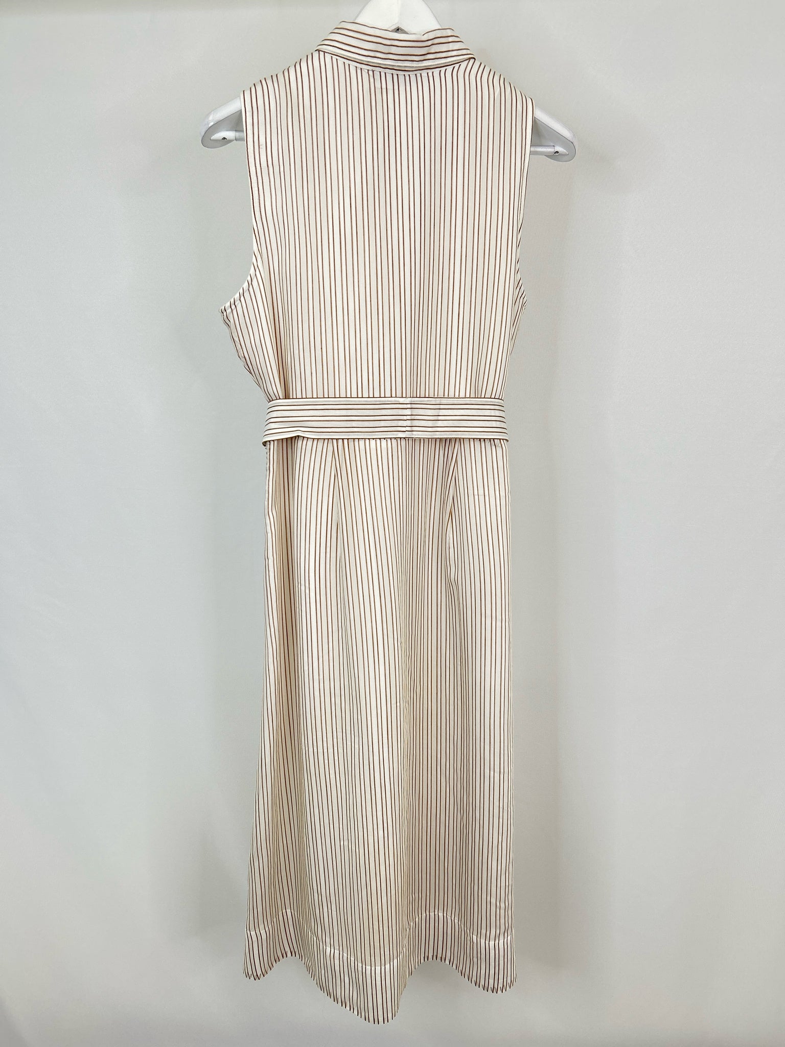ANN TAYLOR Size M WHITE AND BROWN Women Dress