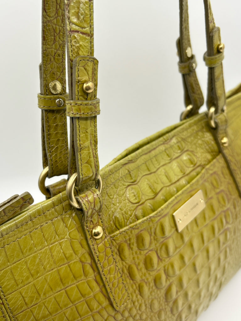 BRAHMIN Lime Green Tote