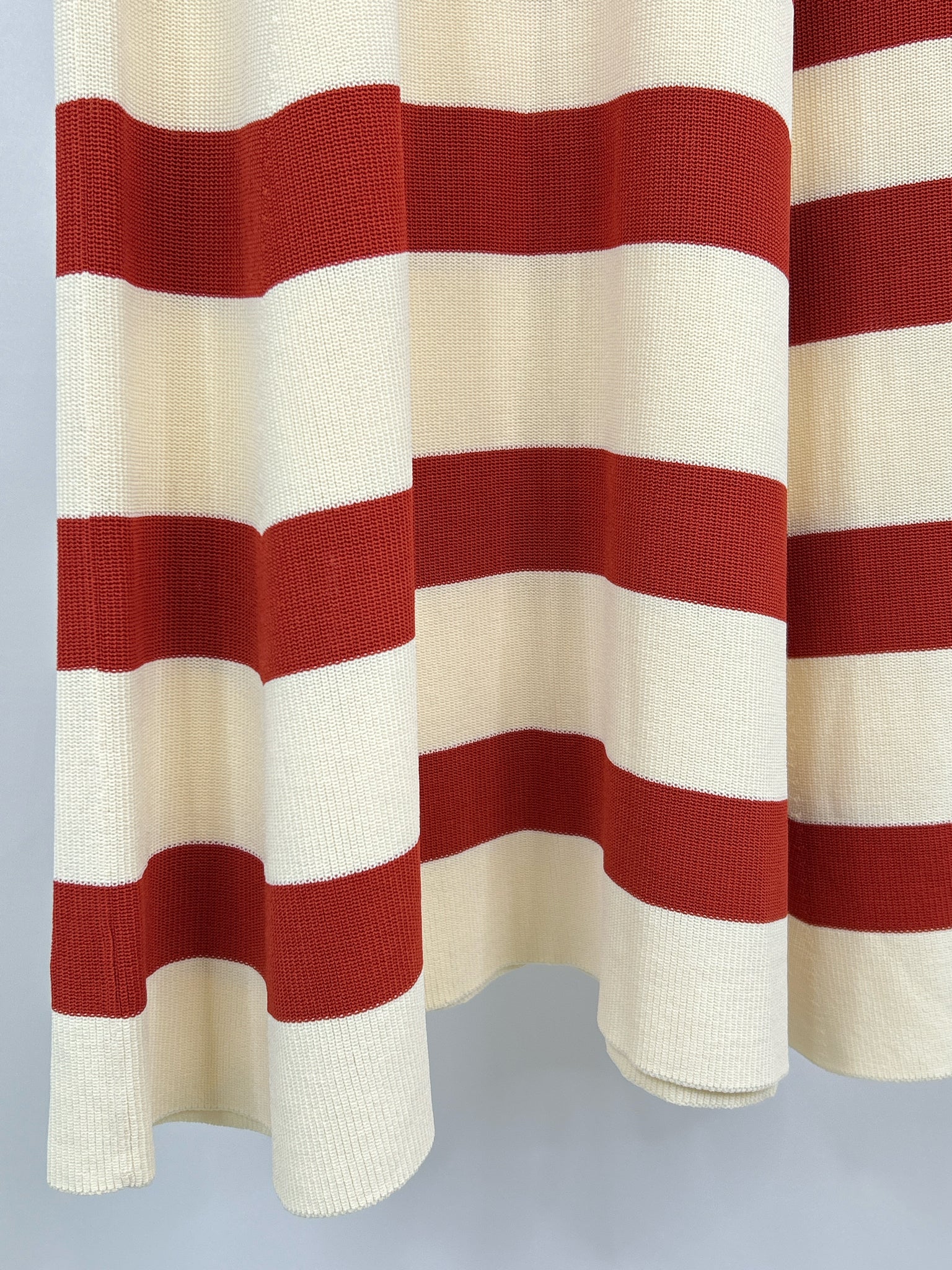 STAUD Size XS Ivory Striped Women Skirt NWT