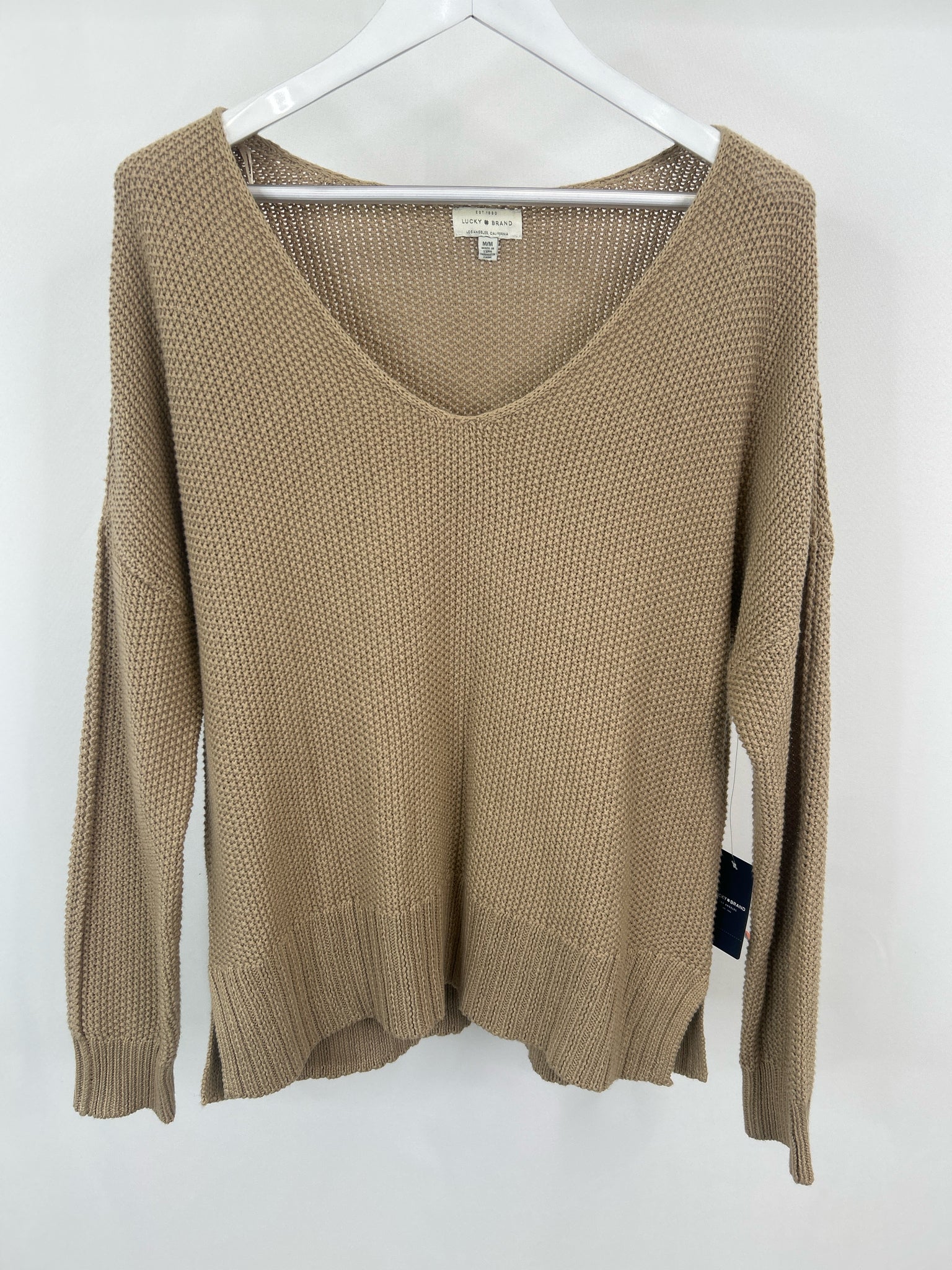 LUCKY BRAND NWT Size M Brown Women Sweater