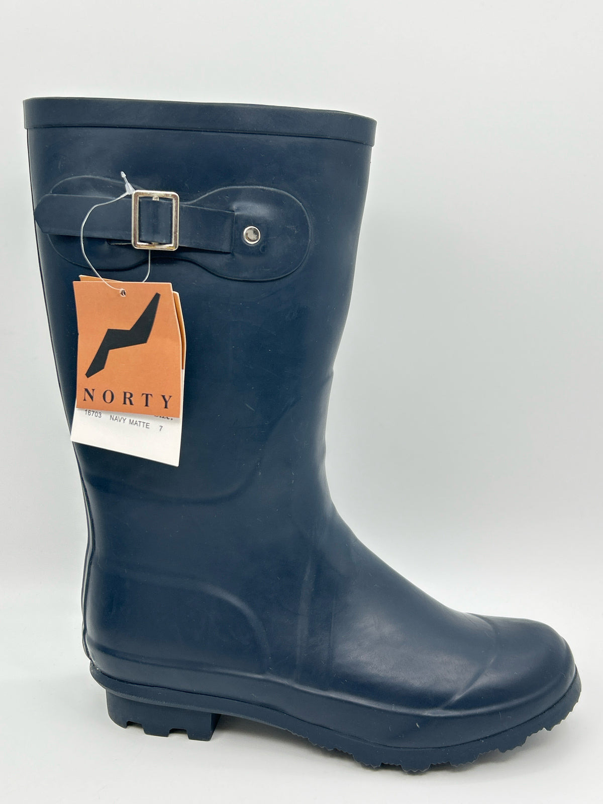 NORTY NWT Size 7 Navy Matte Women Rainboots