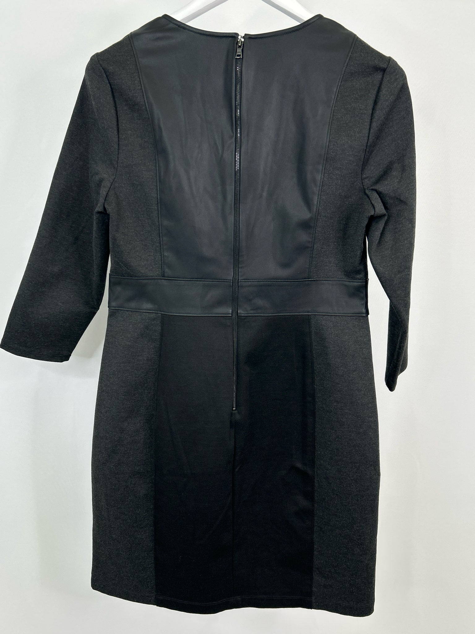 BCBGMAXAZRIA Size L GRAY AND BLACK Women Dress