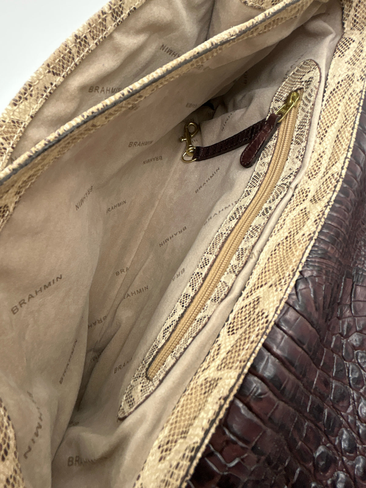 BRAHMIN BROWN AND BEIGE Women Purse