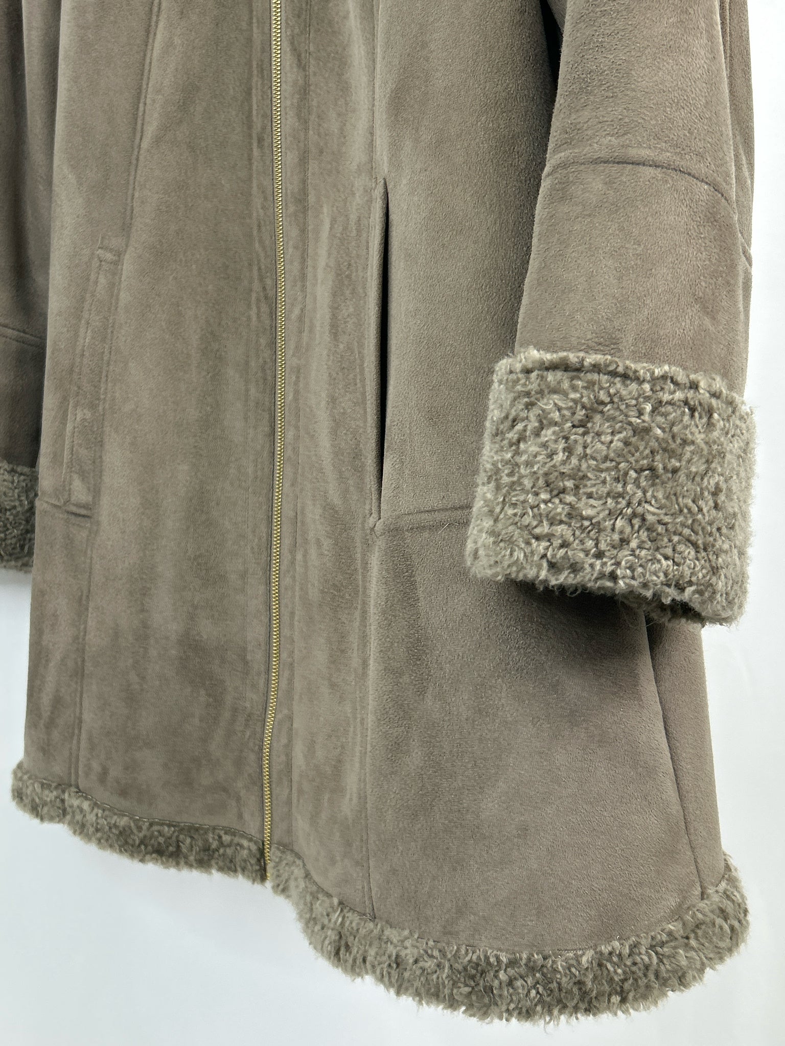 JONES NEW YORK Size L Taupe Women Coat