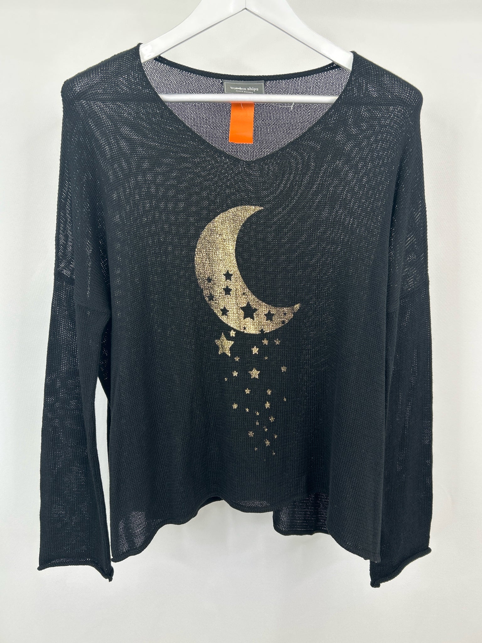 WOODEN SHIPS Size S/M Black Women Sweater