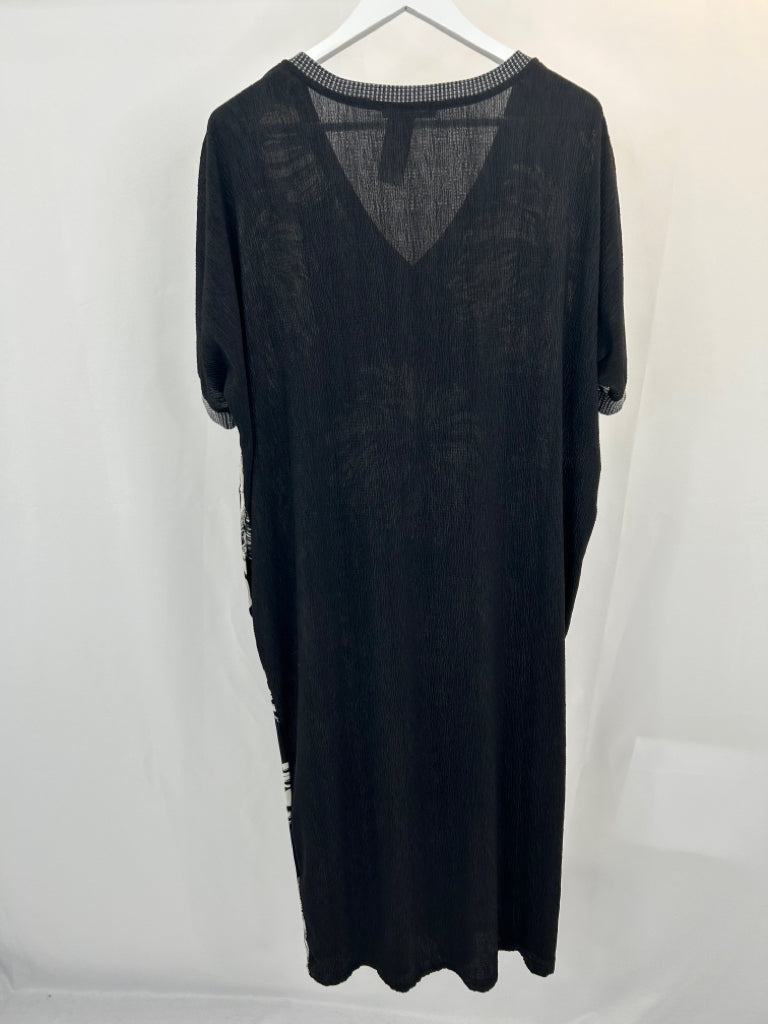 ALEMBIKA Women Size S Black Print Dress
