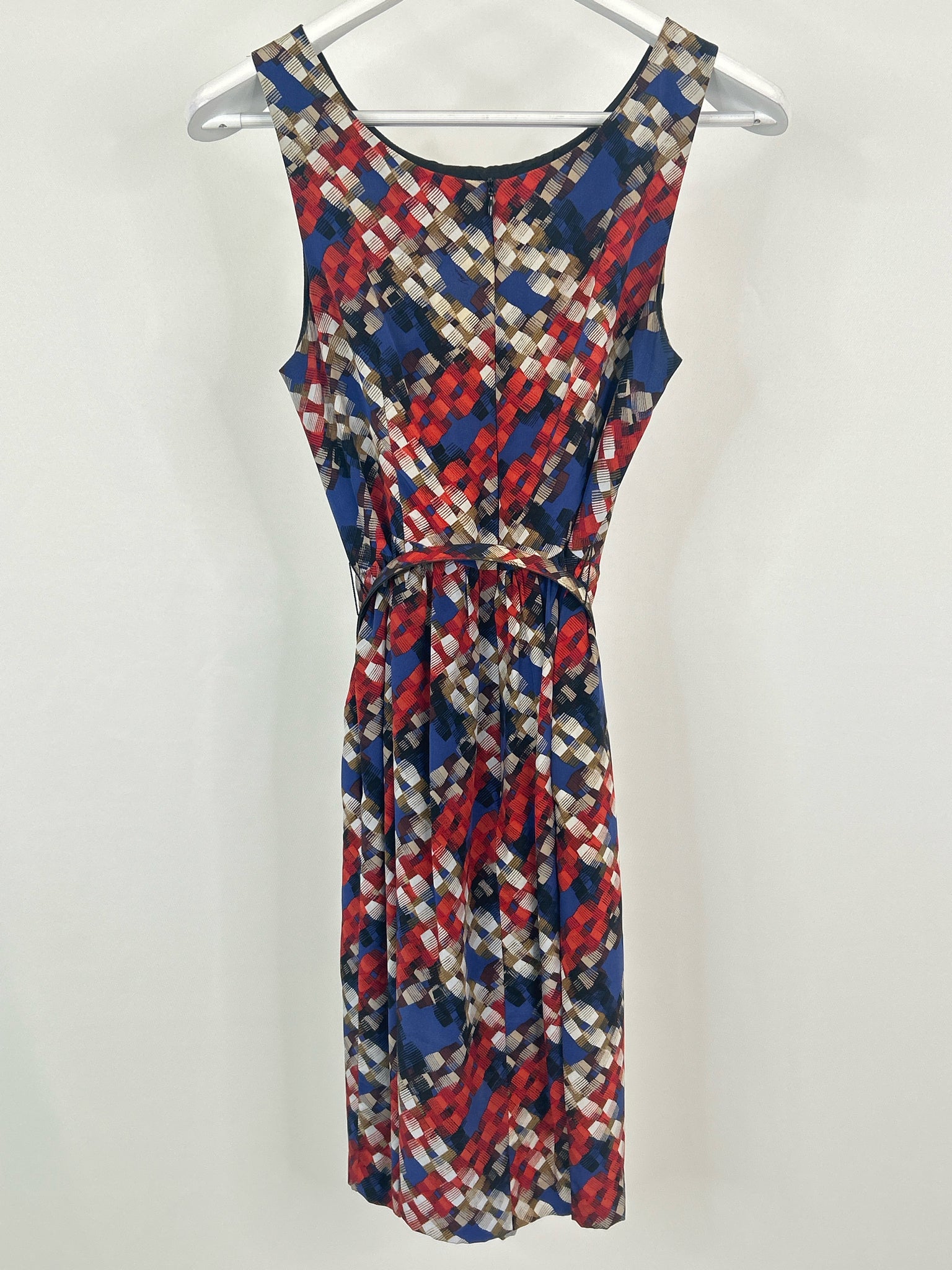 TRINA TURK Size 6 RED & BLUE Women Dress