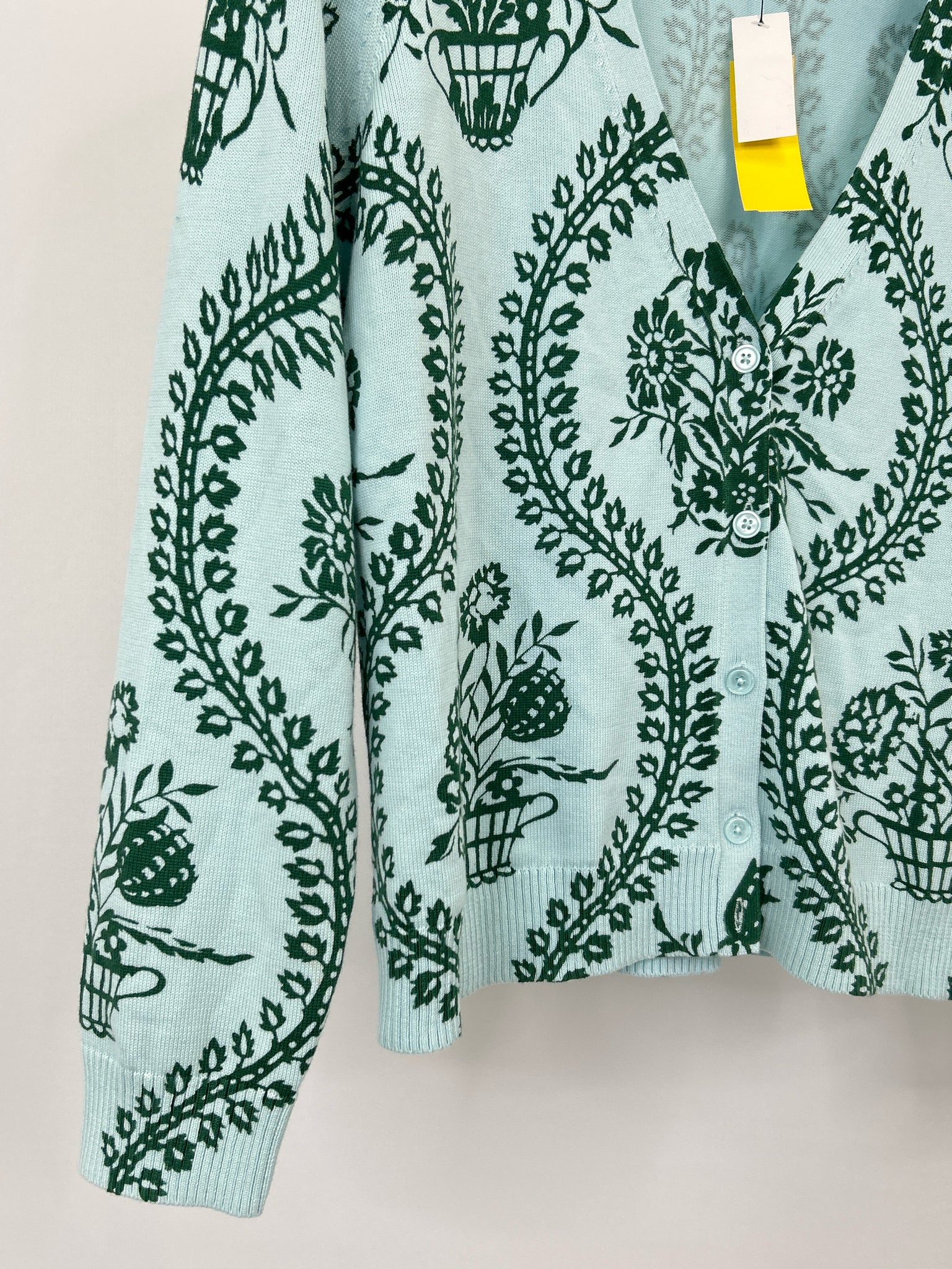 TALBOTS Size LP light blue print Women Cardigan
