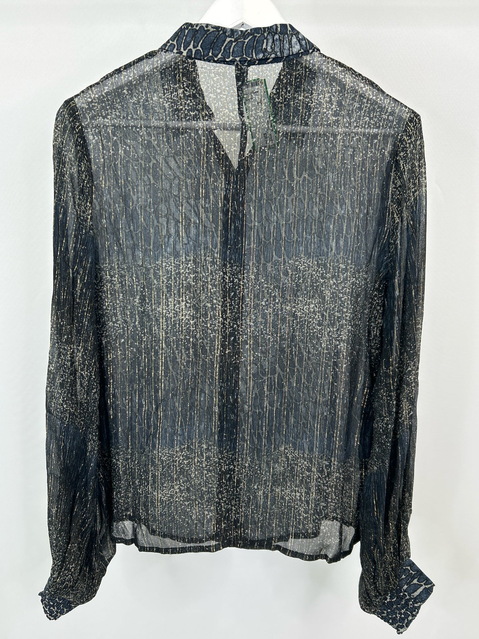 BL^NK LONDON Size S BLACK AND BLUE Women Shirt