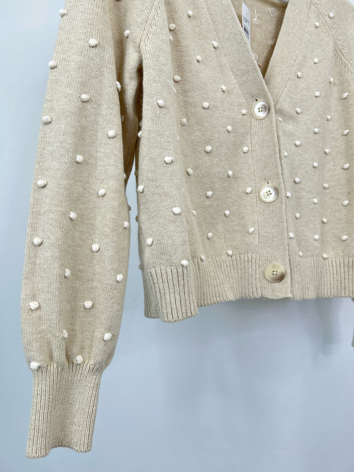 LOFT NWT Size S Beige Women Cardigan
