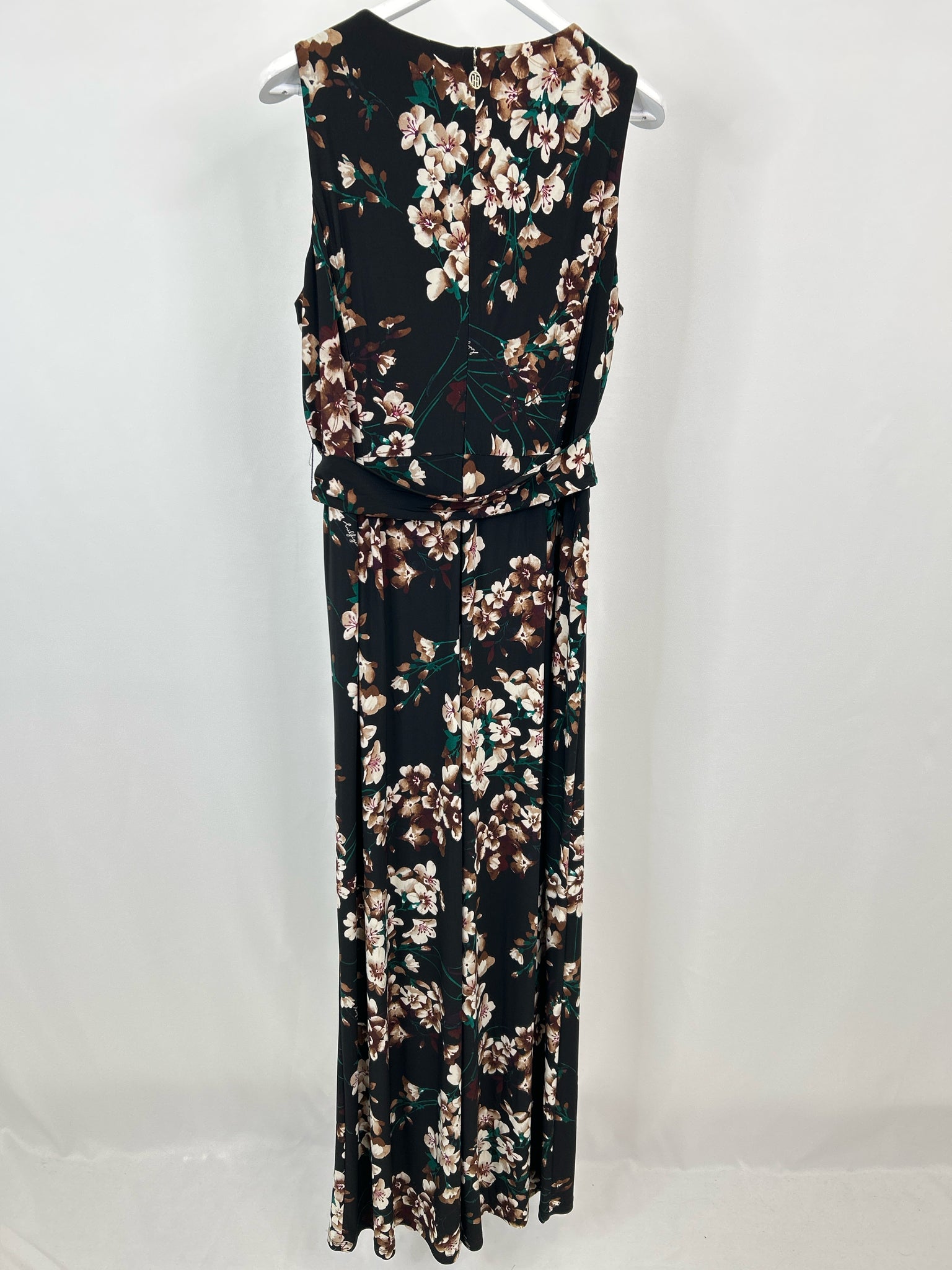 TOMMY HILFIGER Size 16 Black Print Women Jumpsuit NWT